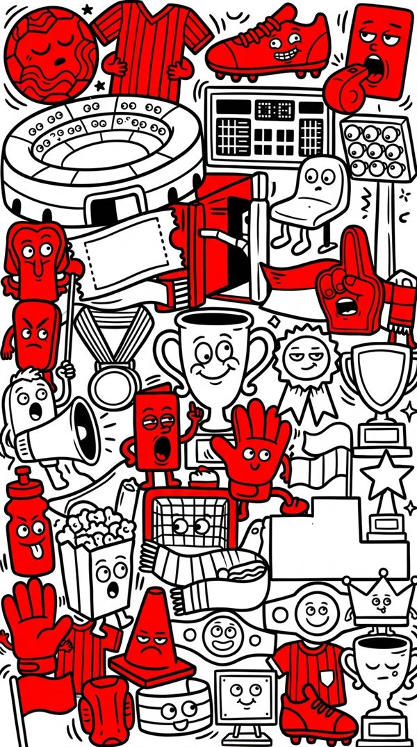 Ejemplo de wallpaper doodle de fútbol hecho con MyDoodleWall
